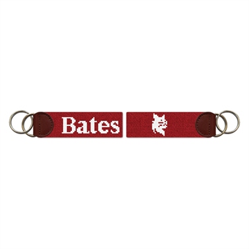 Bates College Bobcats Needlepoint Key Fob