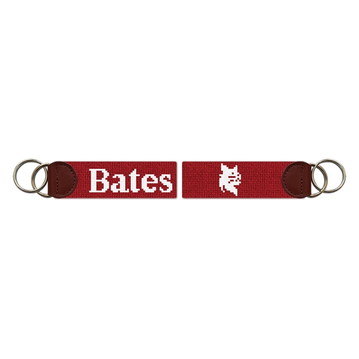 Bates College Bobcats Needlepoint Key Fob