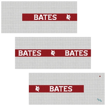 Bates College Needlepoint Belt Kit Stitched Preview