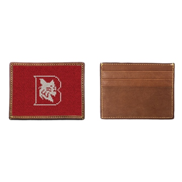 Bates College Needlepoint Card Wallet