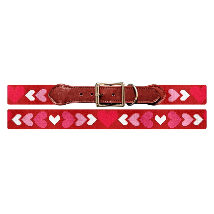 Be My Valentine Needlepoint Dog Collar