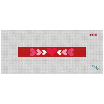 Be My Valentine Needlepoint Key Fob Kit Stitched Preview