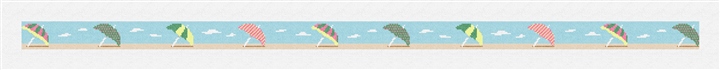 Beach Umbrellas Needlepoint Belt Kit