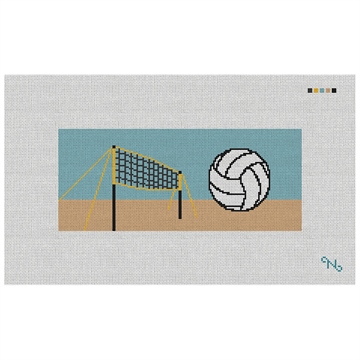 Beach Volleyball Needlepoint Flask Kit