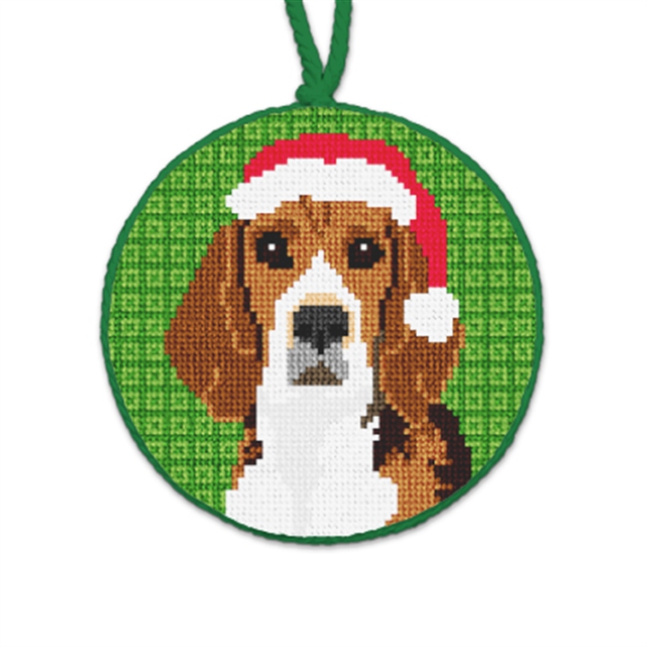Beagle Needlepoint Ornament 