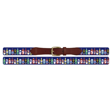 Beer Collection Needlepoint Belt
