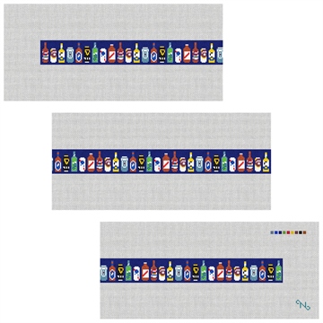 Beer Collection Needlepoint Belt Kit Stitched Preview