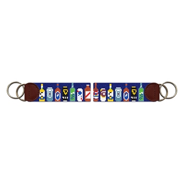 Beer Collection Needlepoint Key Fob