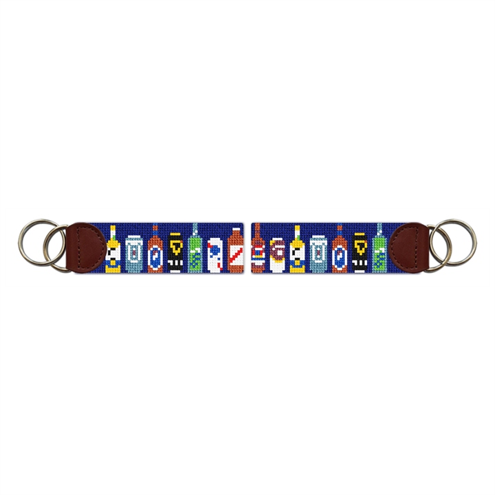 Beer Collection Needlepoint Key Fob