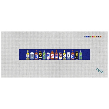 Beer Collection Needlepoint Key Fob Kit Stitched Preview