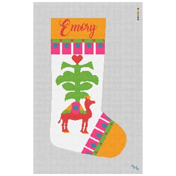 Belle Noel Oasis Christmas Stocking Kit Stitched Preview