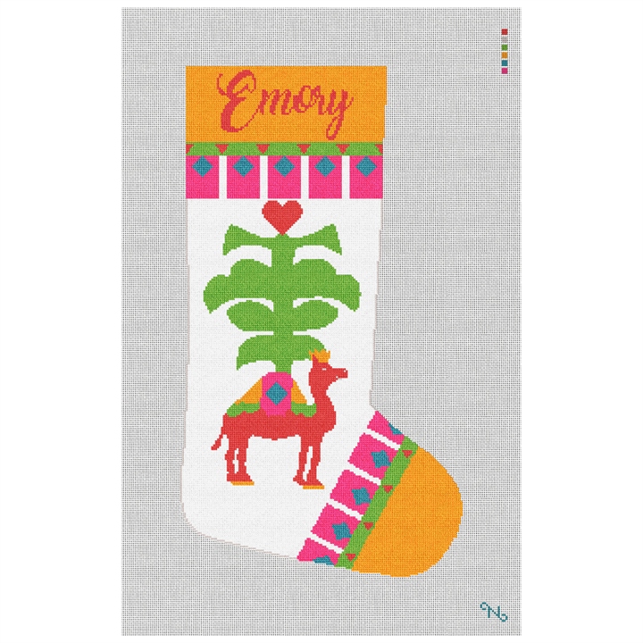 Belle Noel Oasis Christmas Stocking Kit Stitched Preview