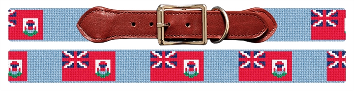 Bermuda Flag Needlepoint Dog Collar