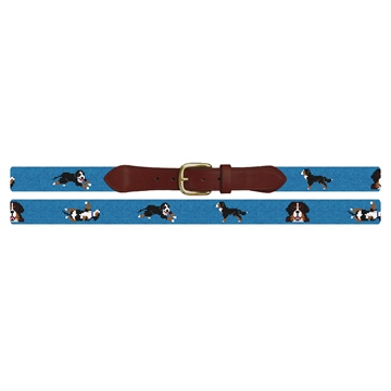 Bernese Mountain Dog Needlepoint Belt
