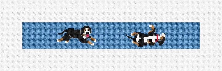 Bernese Mountain Dog Needlepoint Key Fob Kit