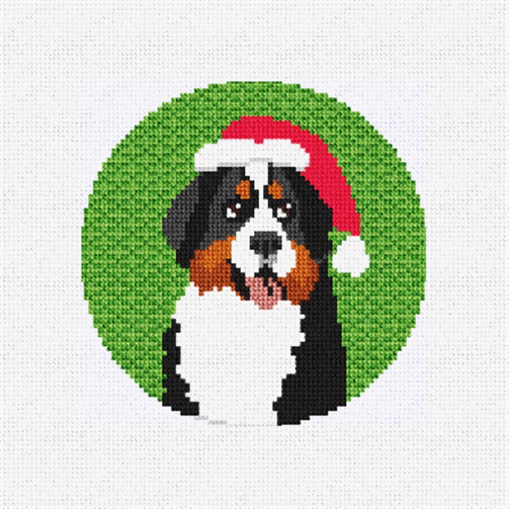 Bernese Mountain Dog Needlepoint Ornament Kit