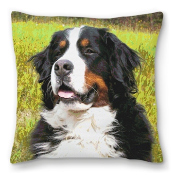 Bernese Mountain Dog Needlepoint Pillow