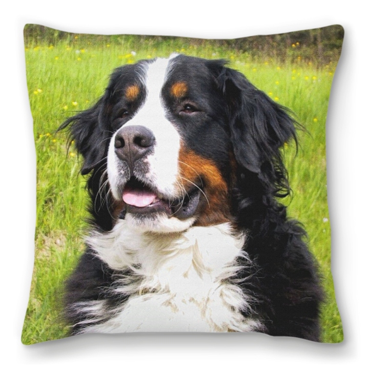 Bernese Mountain Dog Needlepoint Pillow