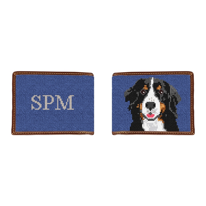 Bernese Mountain Dog Portrait Needlepoint Wallet