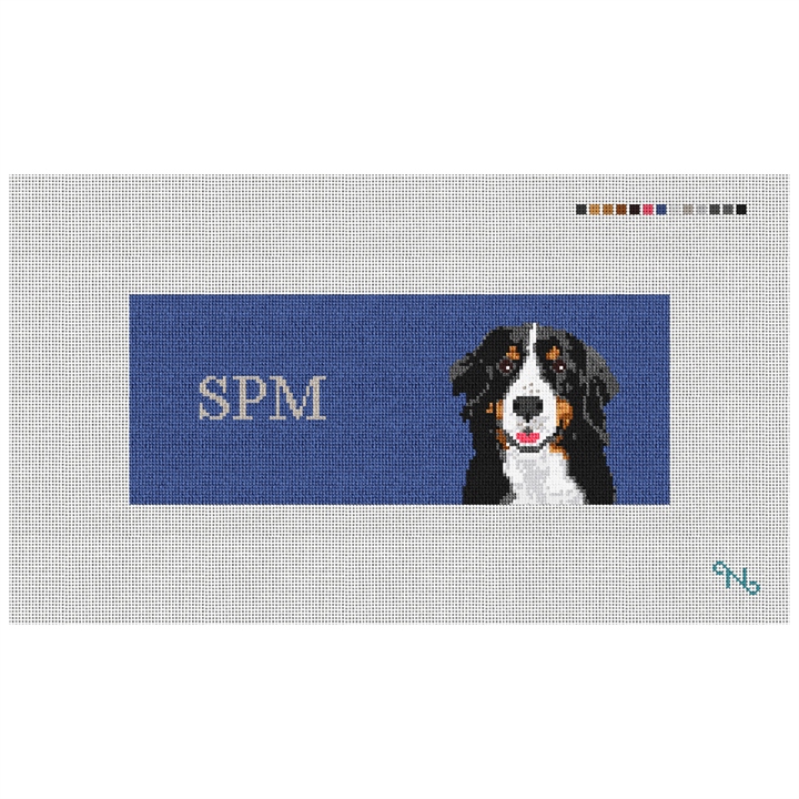 Bernese Mountain Dog Portrait Wallet Kit Stitched Preview