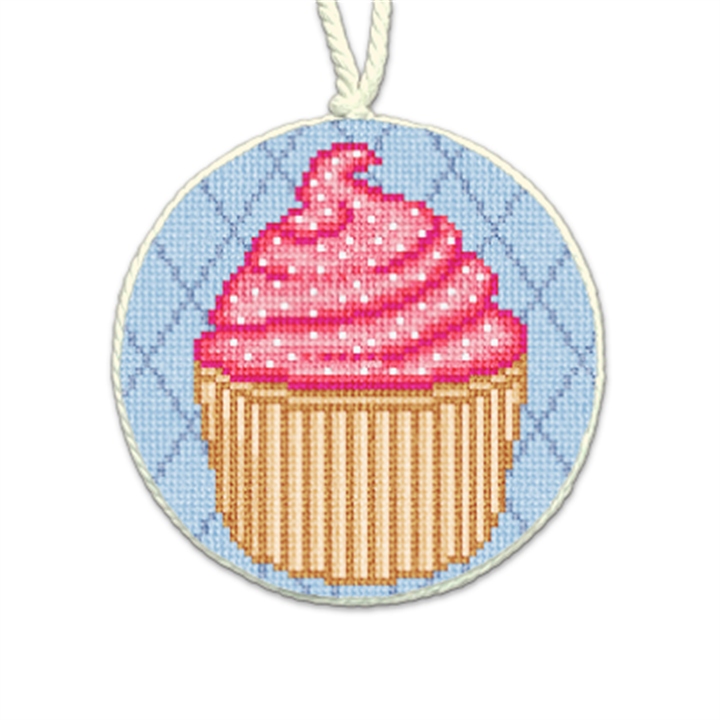 Berry Cupcake Needlepoint Ornament
