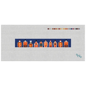 Best Bourbon Needlepoint Key Fob Kit Stitched Preview