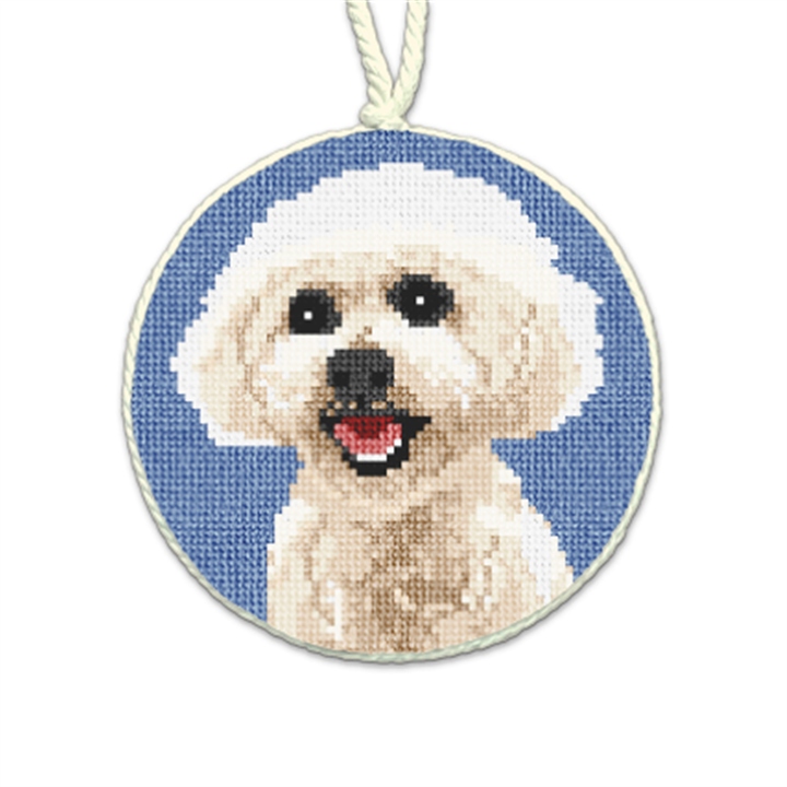 Bichon Frise Needlepoint Ornament