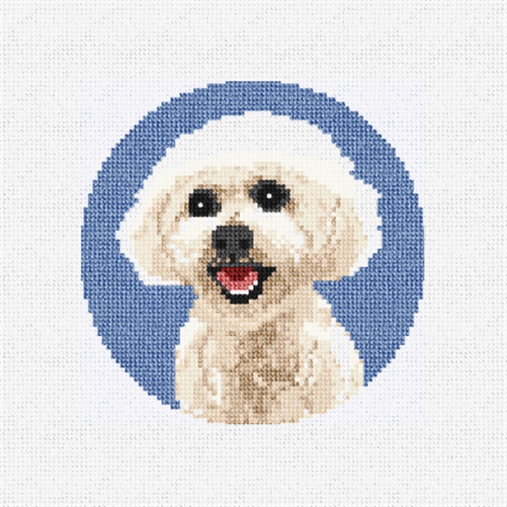 Bichon Frise Needlepoint Ornament Kit