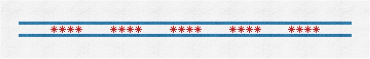 Big Chicago Flag Needlepoint Dog Collar Kit