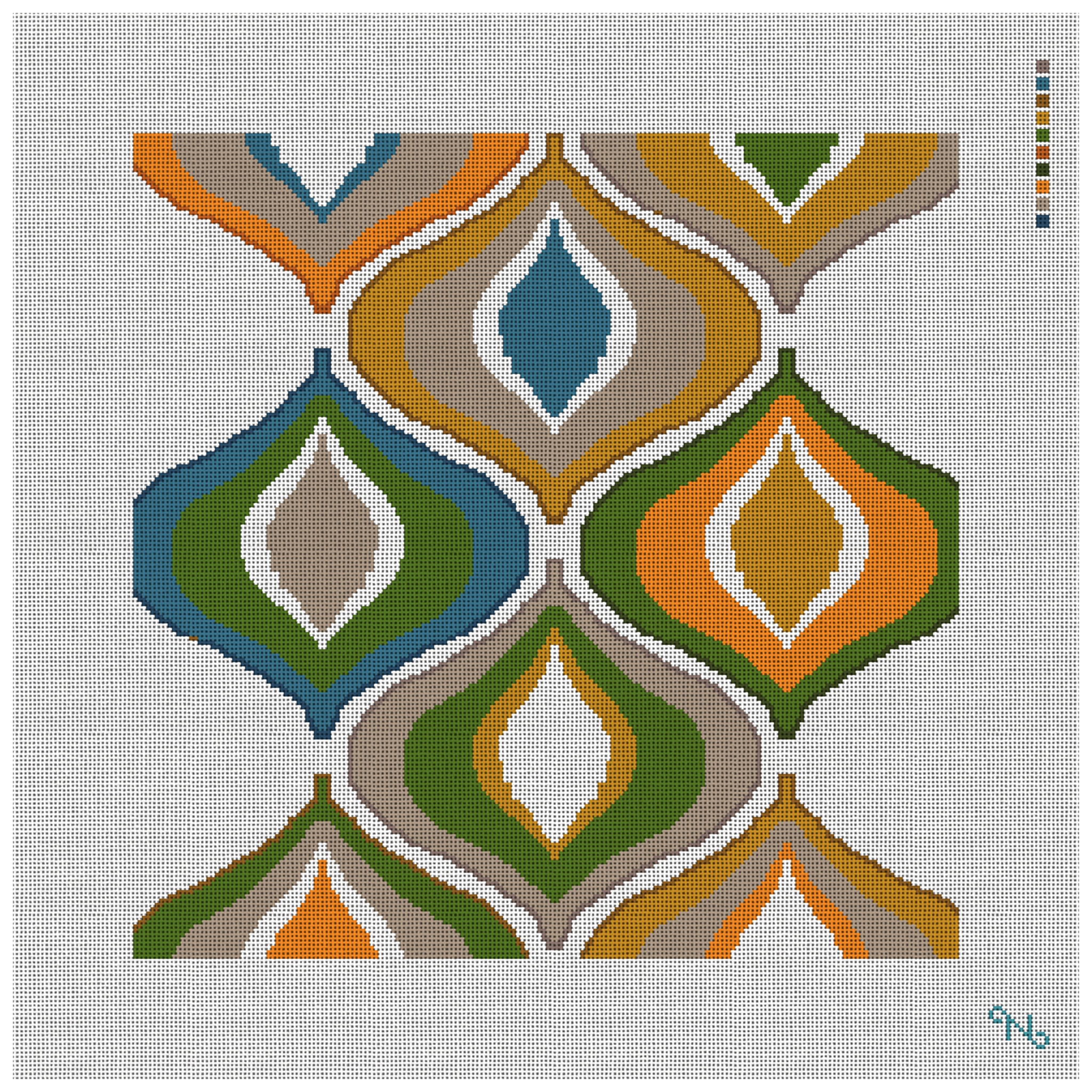 Big Drops Bargello Needlepoint Kit
