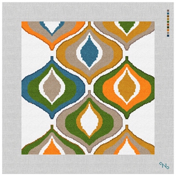 Big Drops Bargello Needlepoint Kit Stitched Preview