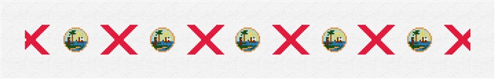 Big Florida Flag Needlepoint Dog Collar Kit