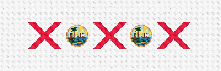 Big Florida Flag Needlepoint Key Fob Kit