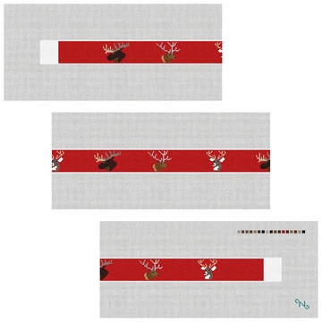 Big Game Needlepoint Belt Kit Stitched Preview