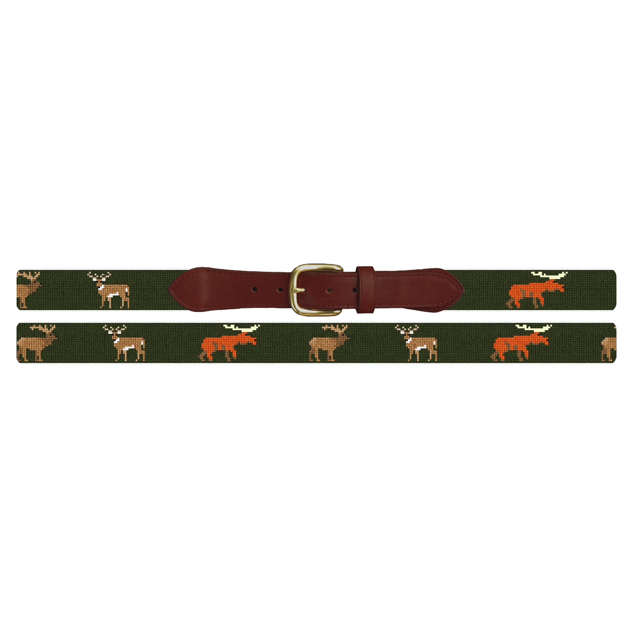 Big Game Profile Needlepoint Belt