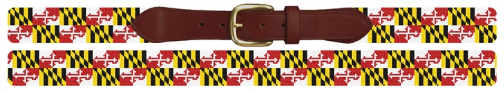 Big Maryland Flag Needlepoint Belt