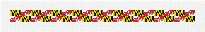 Big Maryland Flag Needlepoint Dog Collar Kit