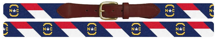 Big North Carolina Flag Needlepoint Belt