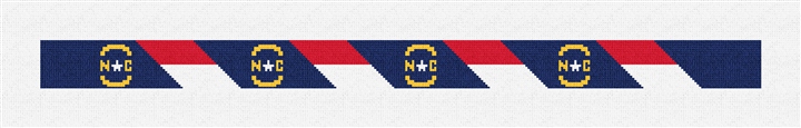 Big North Carolina Flag Needlepoint Dog Collar Kit