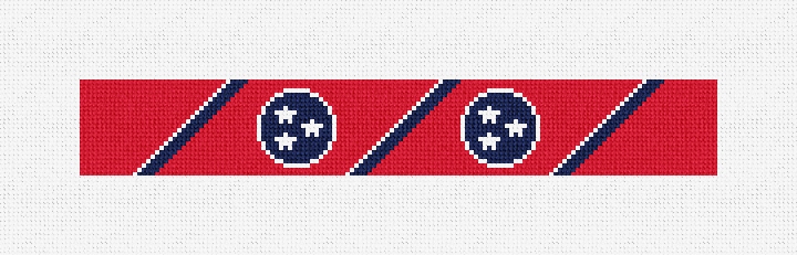 Big Tennessee Flag Needlepoint Key Fob Kit