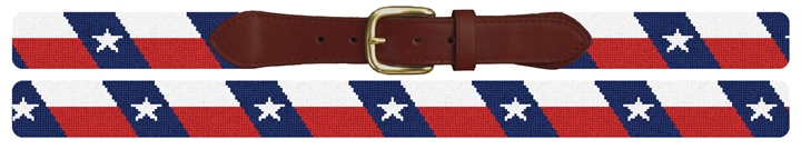 Big Texas Flag Needlepoint Belt