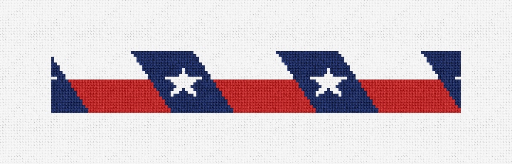 Big Texas Flag Needlepoint Key Fob Kit