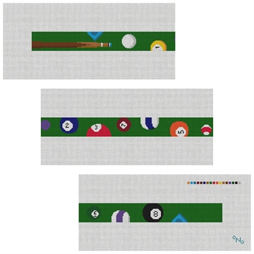 Billiards Needlepoint Belt Kit