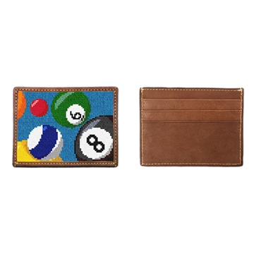 Billiards Needlepoint Card Wallet