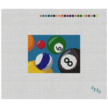 Billiards Needlepoint Card Wallet Kit