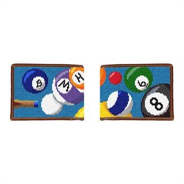 Billiards Needlepoint Wallet