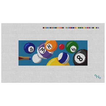 Billiards Needlepoint Wallet Kit