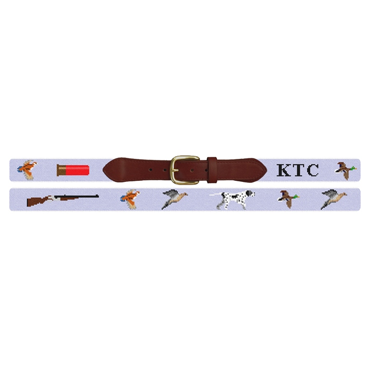 Bird Hunting Needlepoint Belt