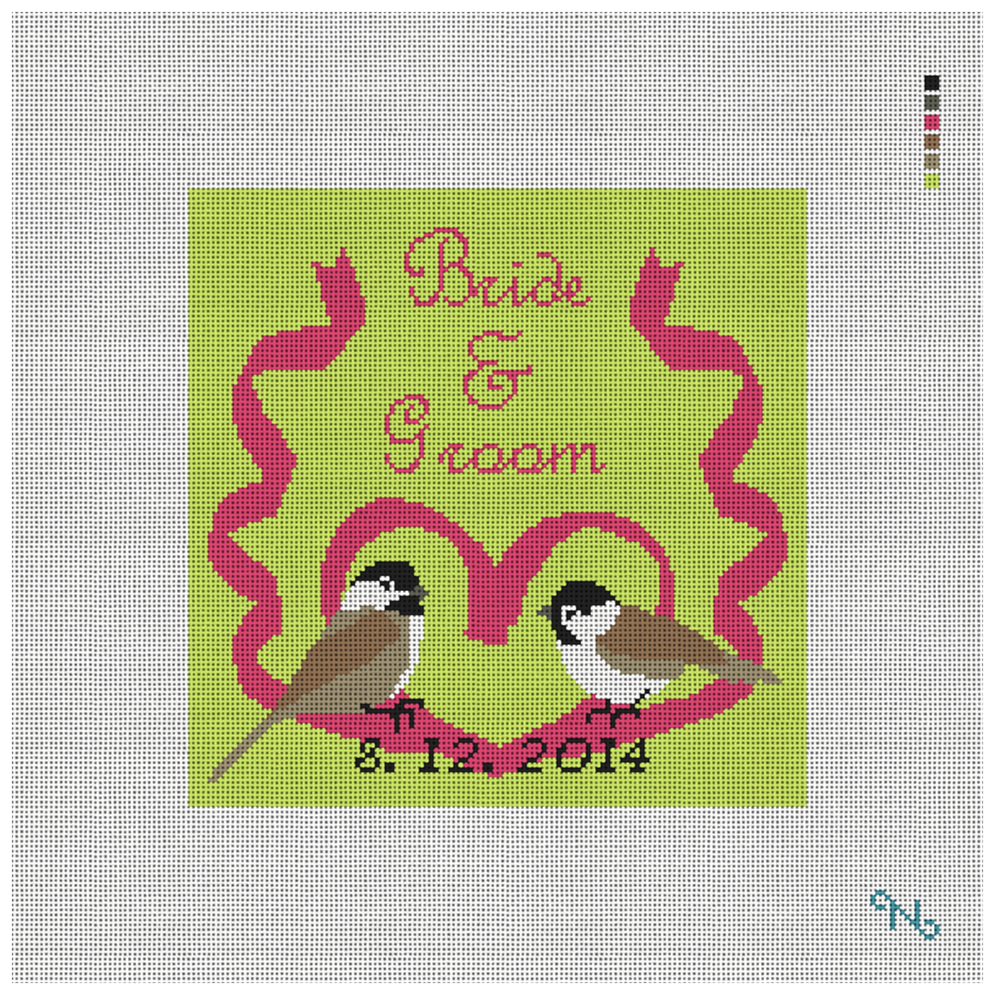 Birds in Love Custom Wedding Pillow Kit