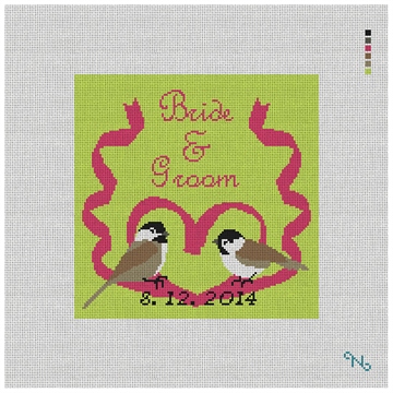 Birds in Love Custom Wedding Pillow Kit